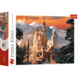 Puzzle 3000 elementów z zamkiem Neuschwanstein w zimowej aurze