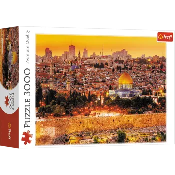 Puzzle Dachy Jerozolimy 3000 elementów widok miasta