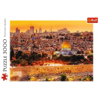 Realistyczny obraz dachów Jerozolimy w puzzlach 3000 elementów