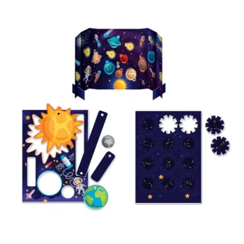 Ilustrowany plakat kosmiczny z zestawu edukacyjnego