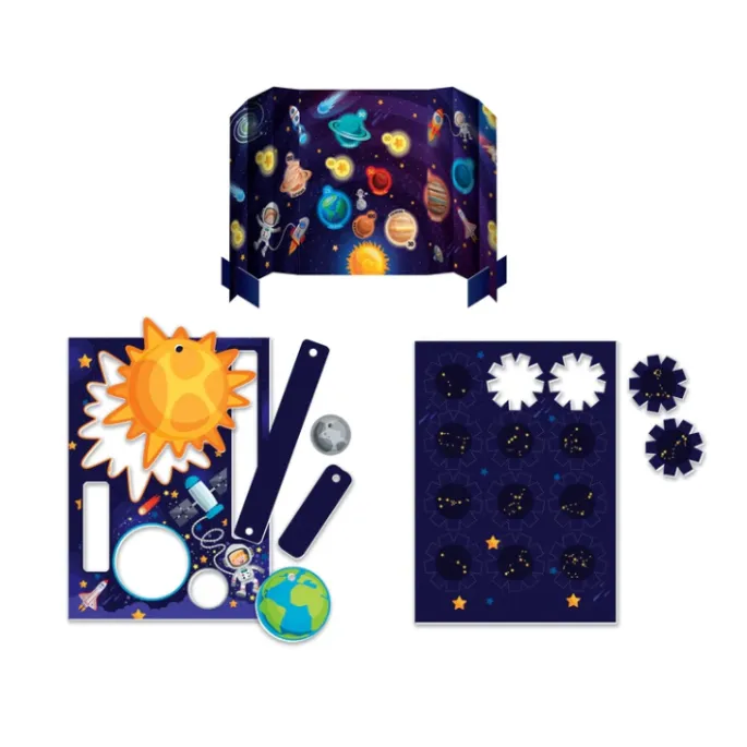 Ilustrowany plakat kosmiczny z zestawu edukacyjnego