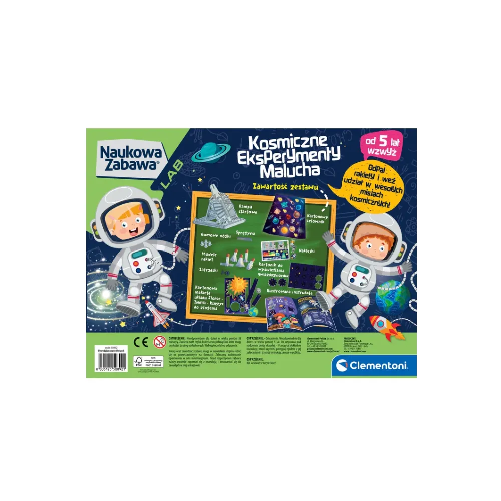 Opakowanie Naukowa Zabawa Kosmiczne Eksperymenty Malucha po polsku