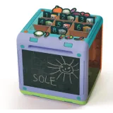 Sześcian edukacyjny dla dzieci wspomagający rozwój językowy i matematyczny