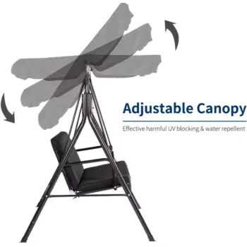 Wygodna huśtawka ogrodowa na taras lub patio na trzy osoby