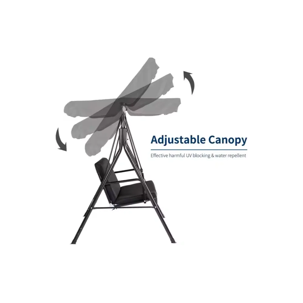 Wygodna huśtawka ogrodowa na taras lub patio na trzy osoby