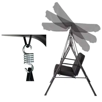 Wygodna huśtawka bujana z funkcją rozkładanej leżanki na świeże powietrze