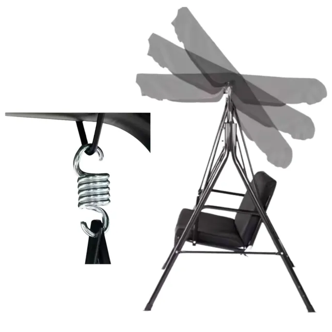 Wygodna huśtawka bujana z funkcją rozkładanej leżanki na świeże powietrze
