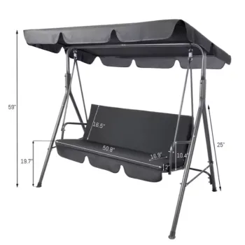 Stalowa konstrukcja huśtawki bujanej ogrodowej odporna na warunki pogodowe