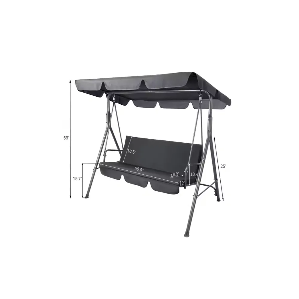 Stalowa konstrukcja huśtawki bujanej ogrodowej odporna na warunki pogodowe