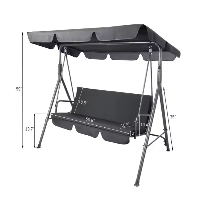 Stalowa konstrukcja huśtawki bujanej ogrodowej odporna na warunki pogodowe