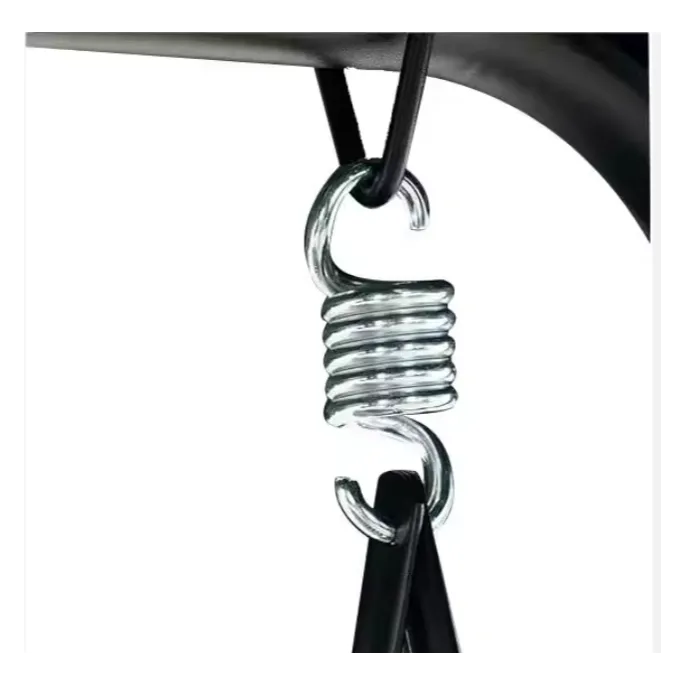 Szara huśtawka ogrodowa z funkcją rozkładania i przestronnym siedziskiem