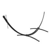 Wytrzymały hamak ze stelażem i regulacją wysokości w ogrodowej aranżacji