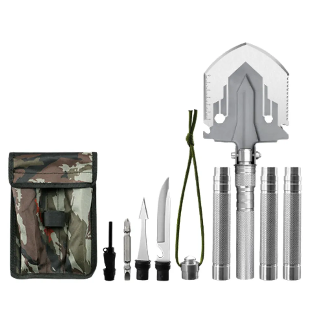 Saperka w mocnym pokrowcu z cordury na biwaku lub wyprawie