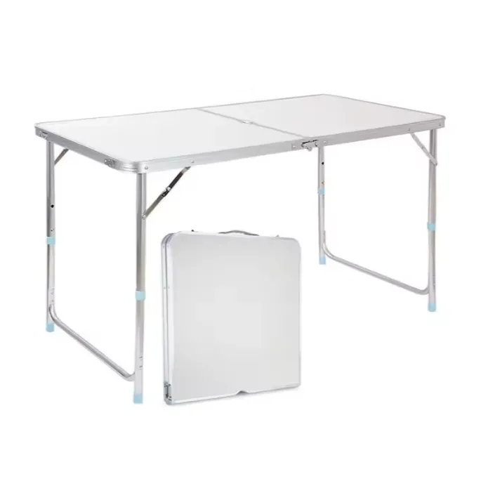Aluminiowy stół ogrodowy z regulacją wysokości, kompaktowa walizka