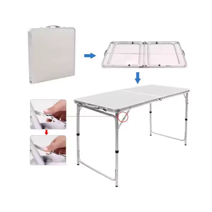 Praktyczny stół do biwaku o lekkiej konstrukcji i łatwym transporcie