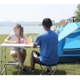 Kempingowy stół aluminiowy, wygodny na grill, działkę i plener