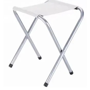 Szary blat oraz srebrny aluminiowy stelaż stołu turystycznego