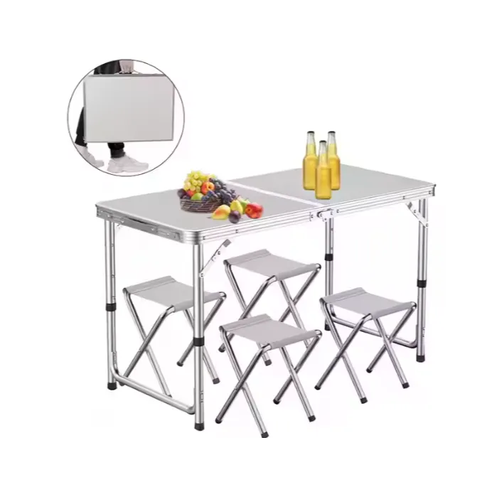 Detal uchwytu transportowego walizkowego zestawu składanych mebli