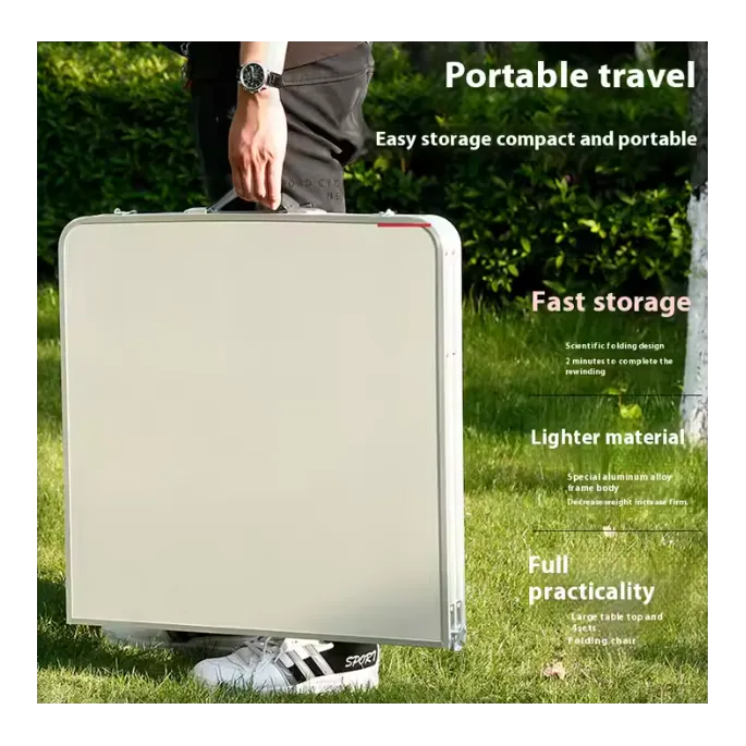 Solidne krzesła składane do zestawu ogrodowego w kolorze szarym