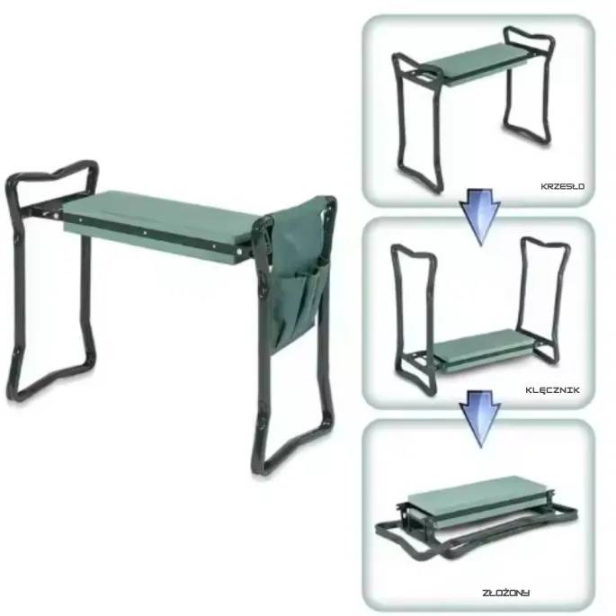 Przybornik ogrodowy z kieszeniami na rękawiczki i narzędzia