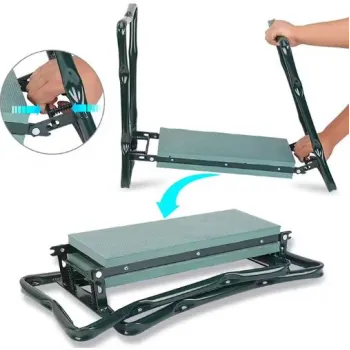 Stabilny klęcznik z antypoślizgowymi nóżkami na trawie