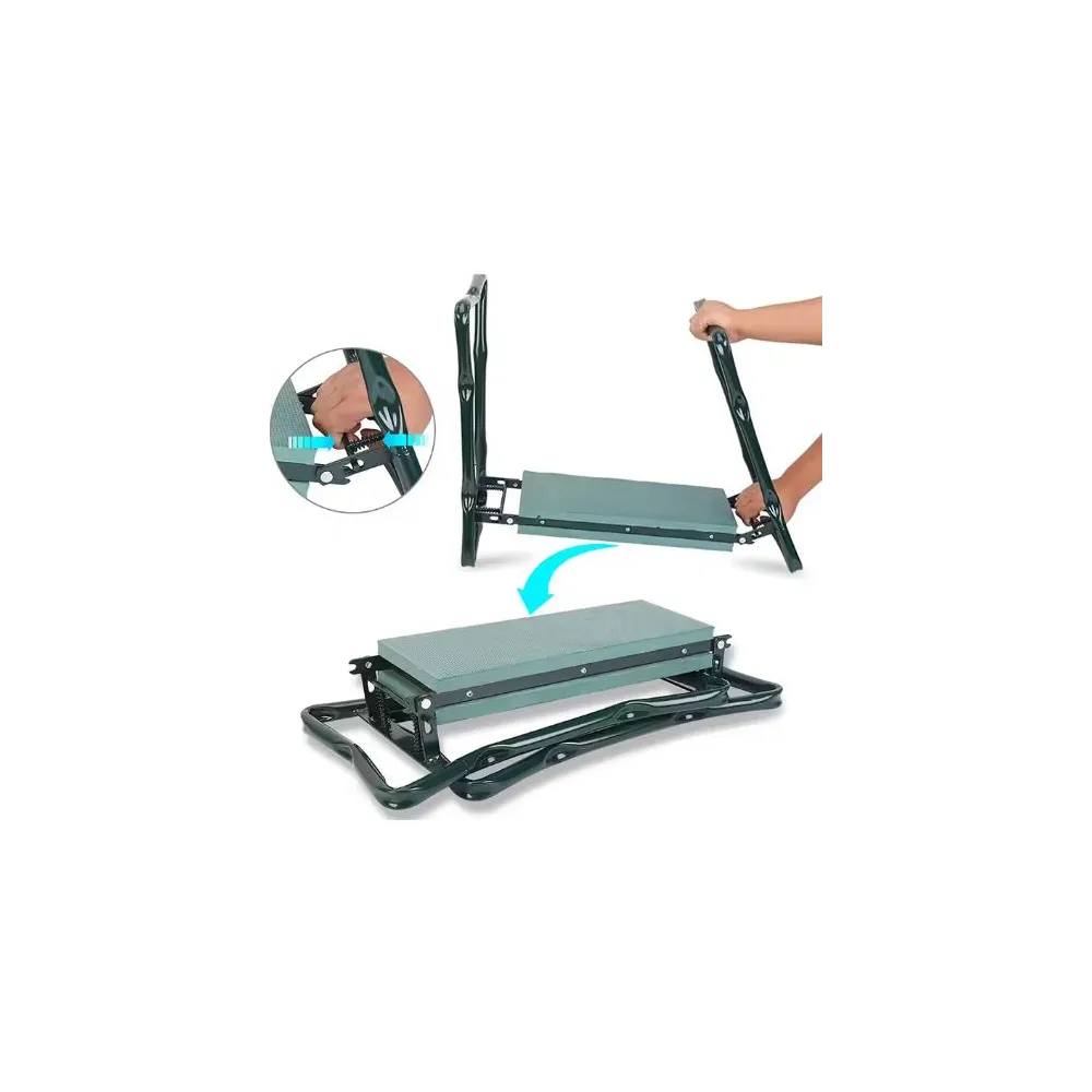 Stabilny klęcznik z antypoślizgowymi nóżkami na trawie