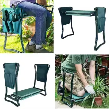 Klęcznik i krzesełko składane do ogrodu z wytrzymałą ramą
