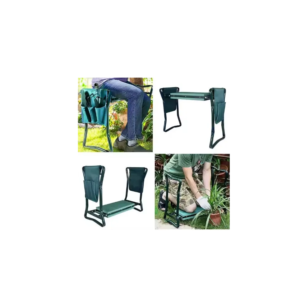 Klęcznik i krzesełko składane do ogrodu z wytrzymałą ramą