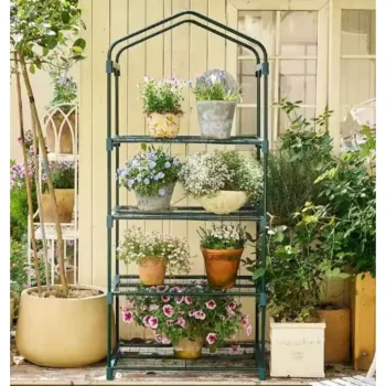 Czteropółkowa szklarnia do uprawy ziół i warzyw na tarasie