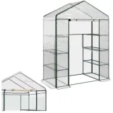 Zbliżenie na drzwi szklarni z zamkiem błyskawicznym