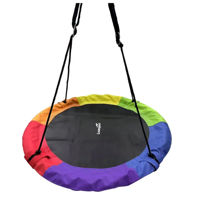 Wytrzymała huśtawka bocianie gniazdo z regulowanymi linami do ogrodu