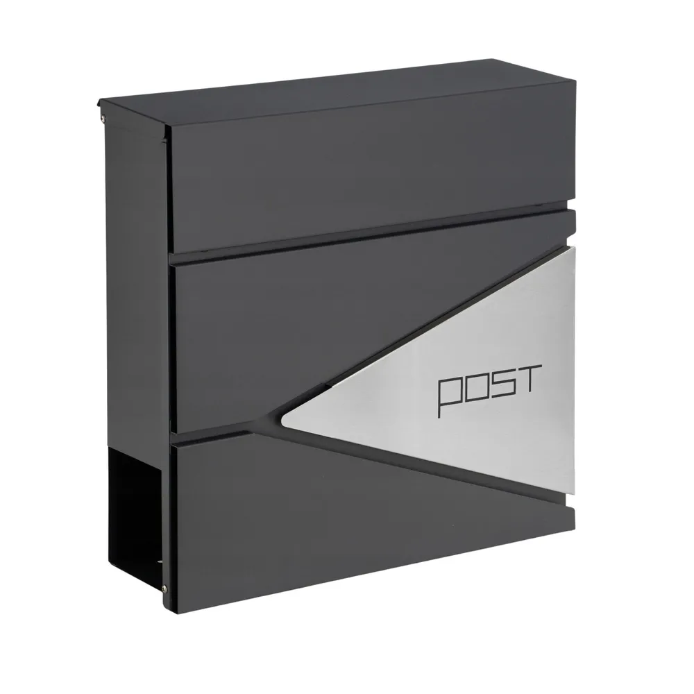 Skrzynka pocztowa odporna na warunki pogodowe, stal ocynkowana, 37x37x10,5 cm