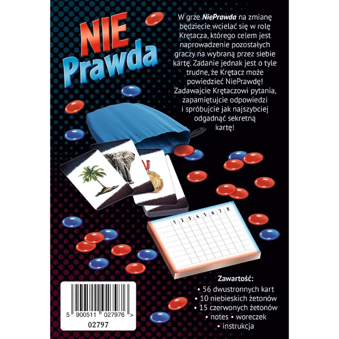 Gracze podczas rozgrywki gry imprezowej NiePrawda Trefl 02797