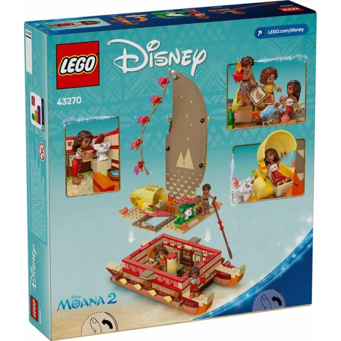 Model łodzi Vaiany z filmu Disney Princess w zestawie LEGO dla dzieci od 6 lat