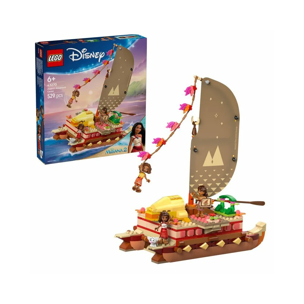 Kreatywny zestaw LEGO Disney Princess Przygoda Vaiany z akcesoriami i bohaterami