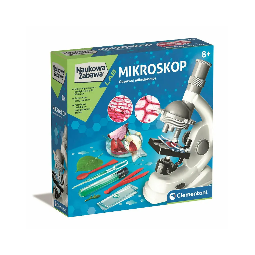 Zestaw naukowy z mikroskopem Clementoni dla dzieci od 8 lat