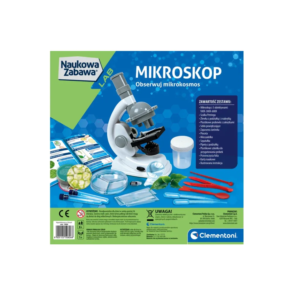 Prezent edukacyjny: zestaw do nauki mikroświata dla młodych odkrywców
