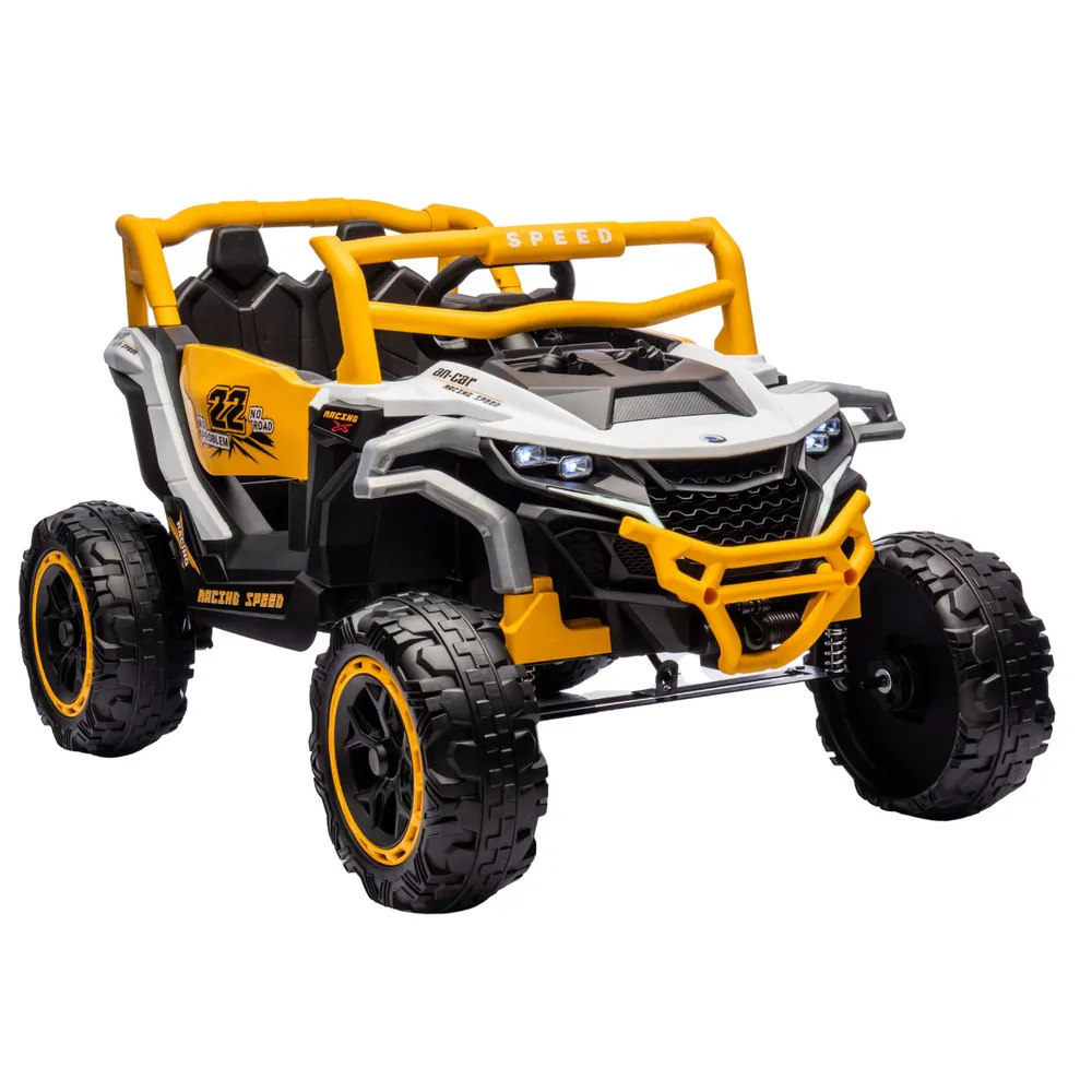 Pojazd na akumulator M1 Biało-Żółty 4x4