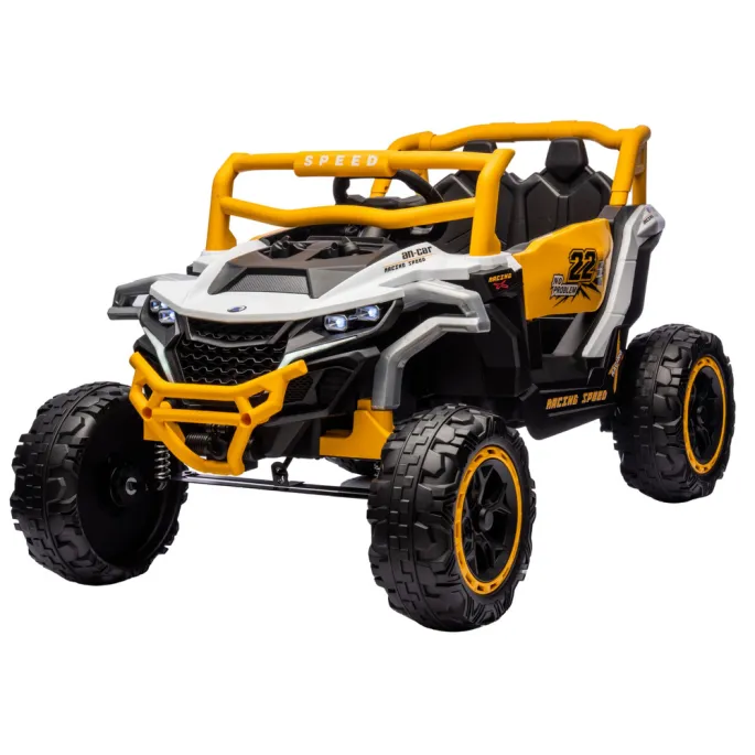 Pojazd na akumulator M1 Biało-Żółty 4x4