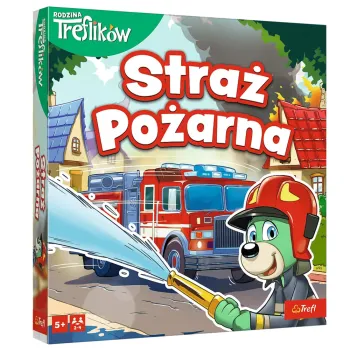 Plansza gry Straż Pożarna Rodzina Treflików z kolorowymi elementami