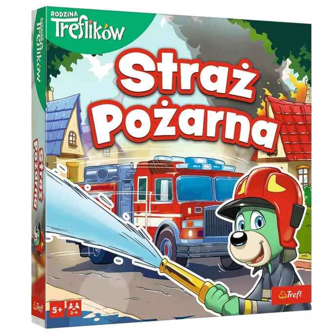 Plansza gry Straż Pożarna Rodzina Treflików z kolorowymi elementami
