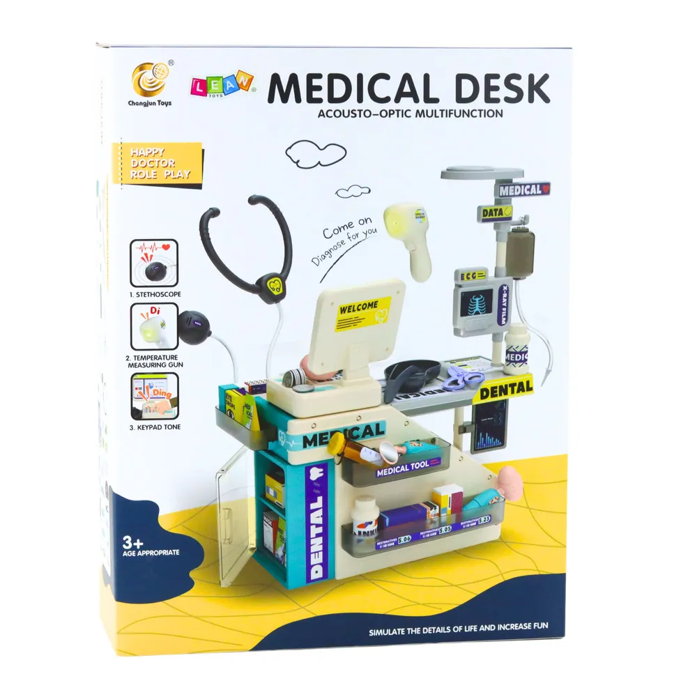 Kompletny zestaw medyczny dla dzieci z efektami świetlnymi i dźwiękowymi