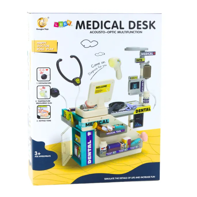 Kompletny zestaw medyczny dla dzieci z efektami świetlnymi i dźwiękowymi