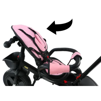 Zbliżenie na hamulec postojowy w trójkołowcu PRO550 Różowy