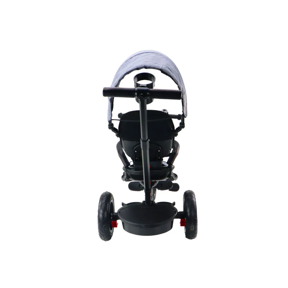 Rower trójkołowy z prowadnikiem dla rodzica i baldachimem UV