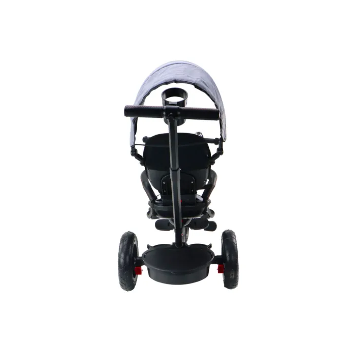 Rower trójkołowy z prowadnikiem dla rodzica i baldachimem UV