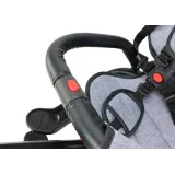 Szary rowerek trójkołowy PRO550 z regulowanymi podnóżkami, zdjęcie produktu