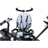 Rower dziecięcy PRO550 szary – widok frontowy na kierownicę i koła