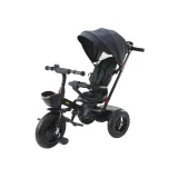 Czarny rower trójkołowy PRO550 dla dzieci na białym tle