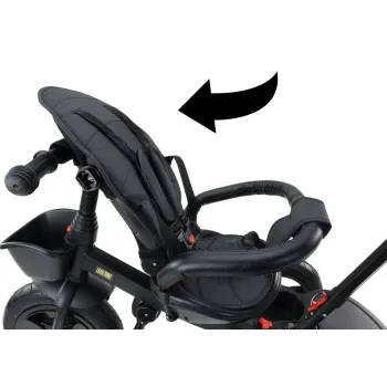 Rower trójkołowy PRO550 Czarny z odpinanymi podnóżkami